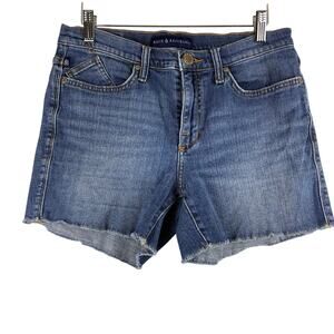 Rock & Republic Hula Jean Shorts Women's 10 Blue Denim Fading Cotton Stretch